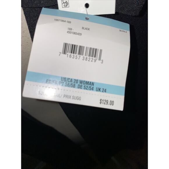 KASPER BLACK LONG LINED OPEN BLAZER JACKET POCKETS CAREER PLUS SIZE 20W - Picture 5 of 10